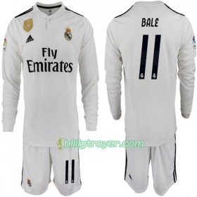 Billige Fotballdrakter Real Madrid BALE 11 Barn Hjemmedraktsett 2018/19 Langermet
